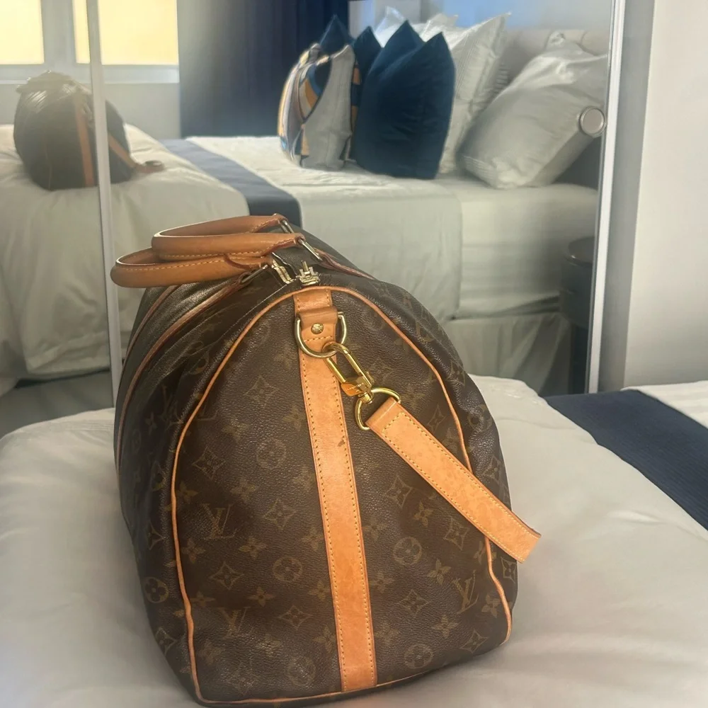 Louis Vuitton Monogram Duffel Bag in Brown and Tan - Picture 2 of 3